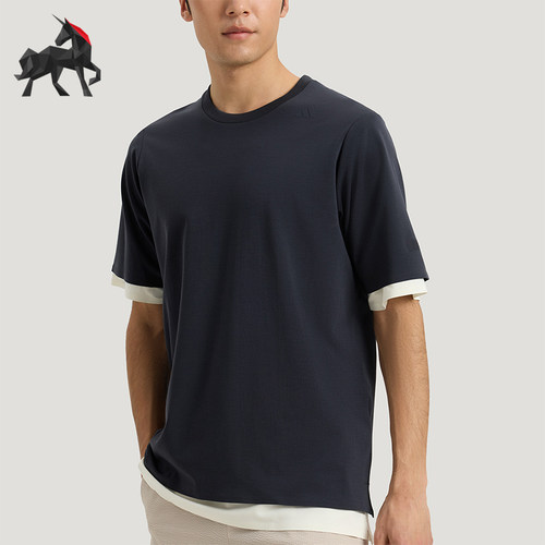 Adidas/阿迪达斯正品COTTON T-SHIRT男士简约日常短袖T恤KG0823