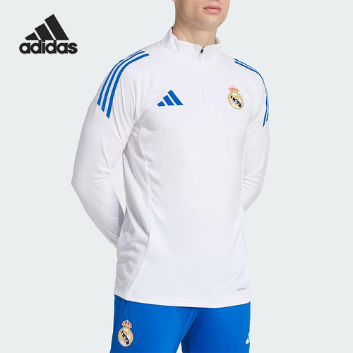 Adidas/阿迪达斯正品春秋男士休闲足球半拉链运动套头卫衣JP4027