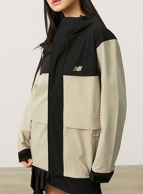 New Balance/NB正品新款男女防风梭织连帽夹克外套AMJ43313-BM