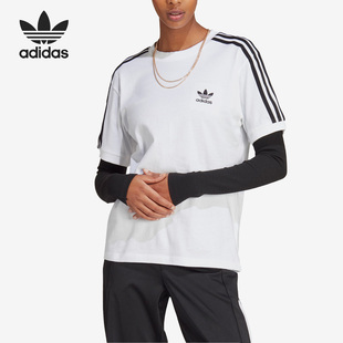 三叶草女士运动简约短袖 圆领T恤IB7410 阿迪达斯正品 Adidas