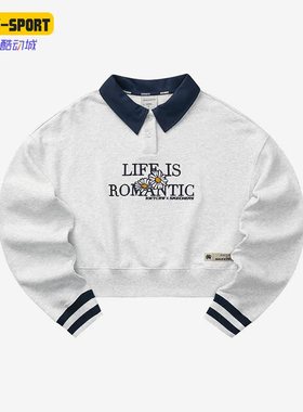 Skechers/斯凯奇正品秋冬新款男女刺绣休闲翻领套头衫L123W002