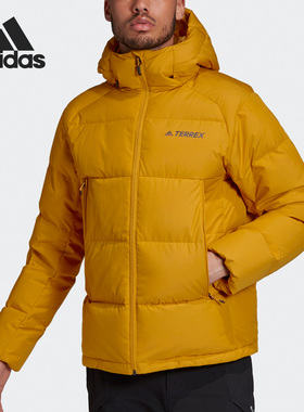 Adidas/阿迪达斯正品 Terrex 男子连帽户外运动羽绒服GE9899