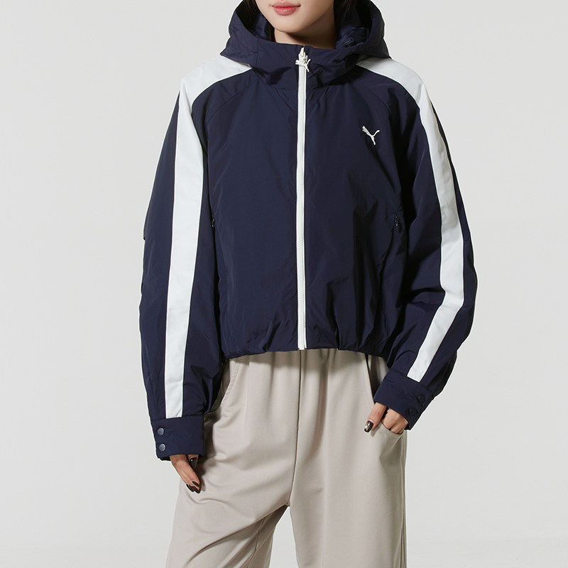 Puma/彪马官方正品女棉服外套保暖连帽宽松棉质夹克外套637441-16