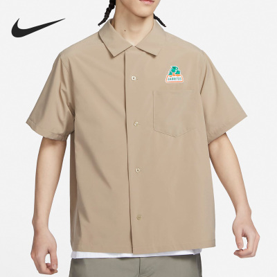 Nike/耐克正品新款男子纽扣翻领运动休闲短袖衬衫DV9078-247