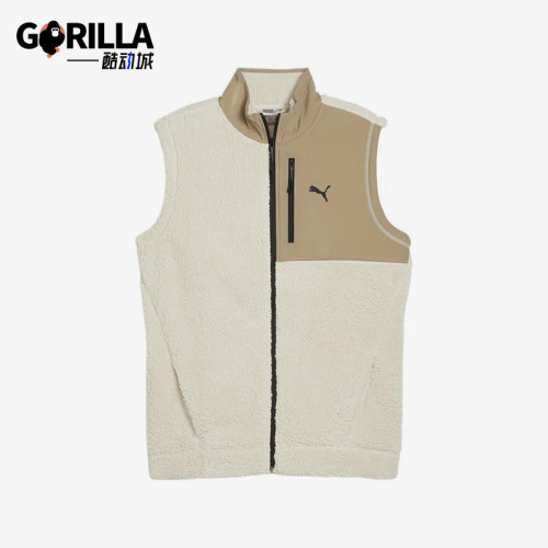 Puma/彪马正品2025男士户外立领拼接无袖运动休闲马甲681999-87