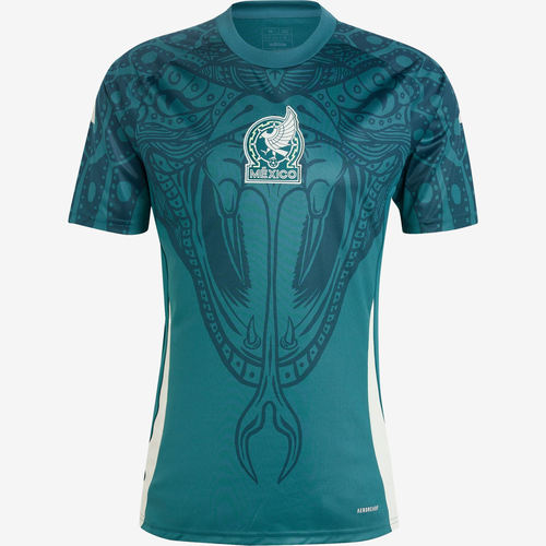 Adidas阿迪达斯正品MEXICO PRE-MATCH男款足球圆领短袖T恤IW5361