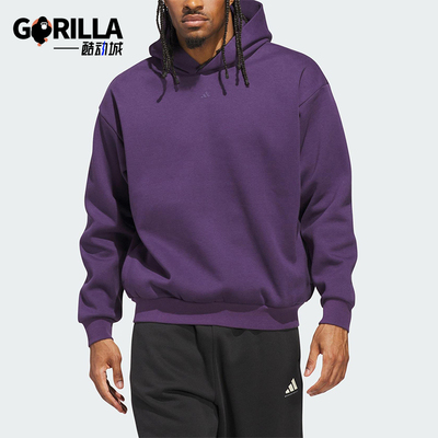 Adidas/阿迪达斯正品Basketball男女宽松连帽加绒针织卫衣JX5598