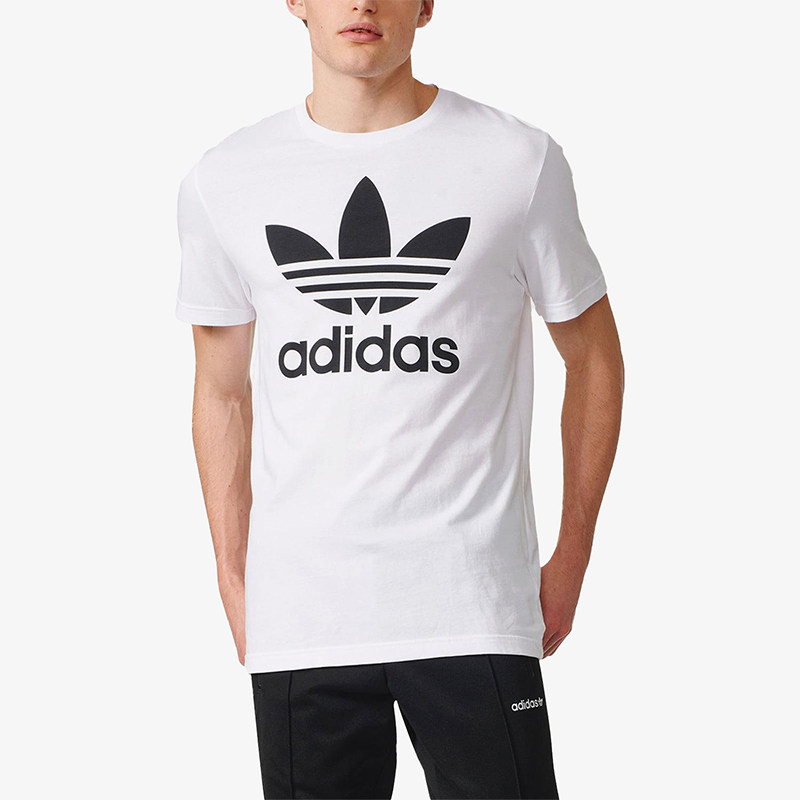 Adidas/阿迪达斯正品三叶草男士圆领经典logo运动短袖T恤AJ8828