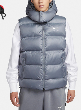 Nike/耐克正品新款男士经典印花连帽保暖棉马甲FD6428-065