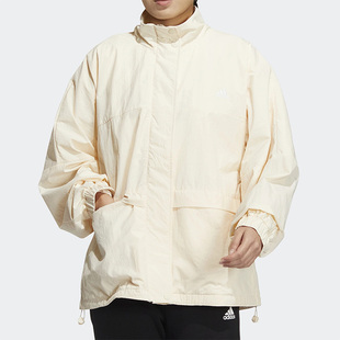 HM2805 女子26夏运动舒适立领梭织夹克外套 Adidas 阿迪达斯正品