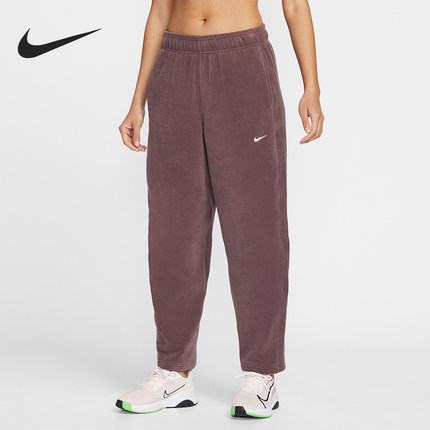 Nike/耐克官方正品2025冬季款女士中腰摇粒绒刺绣长裤HV3708-502