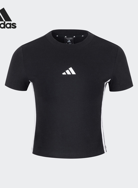 Adidas/阿迪达斯官方正品W 3S SJ BABY T女士短款透气短袖JY8570