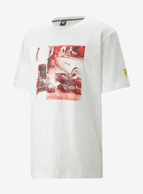 Puma/彪马正品FERRARI联名男女透气圆领运动短袖T恤538103-04