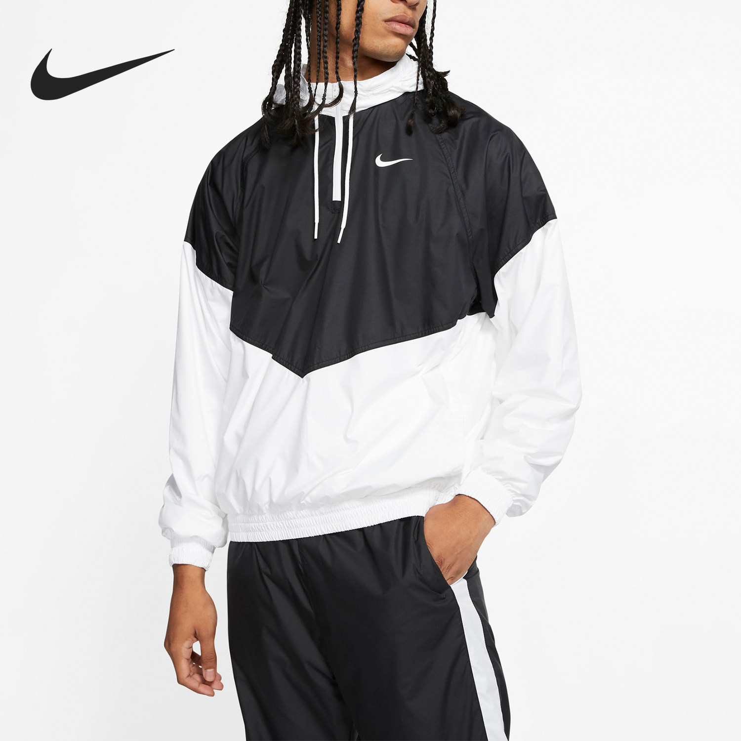 Nike/耐克官方正品SB SHIELD男款滑板半拉链套头冲锋衣BV0980-010
