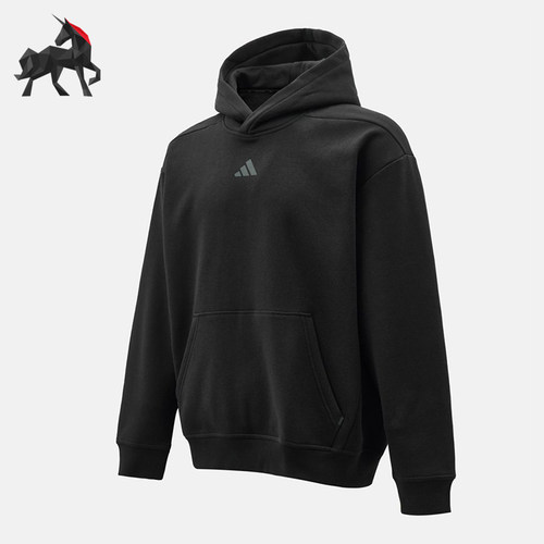 Adidas/阿迪达斯正品S新款男女黑色柔软经典休闲连帽卫衣JZ6248