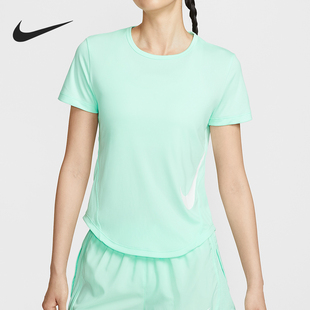 Nike/耐克官方正品夏季女士网眼拼接舒适透气运动短袖HV2773-353