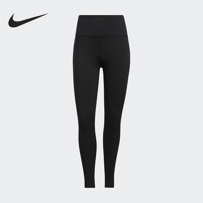 Adidas/阿迪达斯正品新款女黑色瑜伽高弹贴合经典紧身裤HF4183
