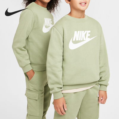 Nike/耐克正品新款大童保暖休闲加绒圆领运动卫衣FD2992-386