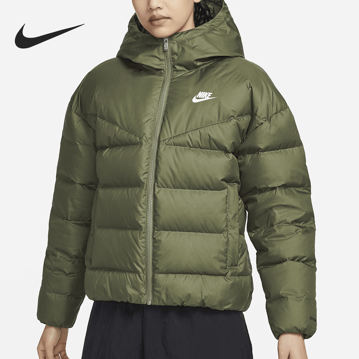 Nike/耐克正品Storm-FIT女士运动保暖连帽羽绒服DQ5904-222