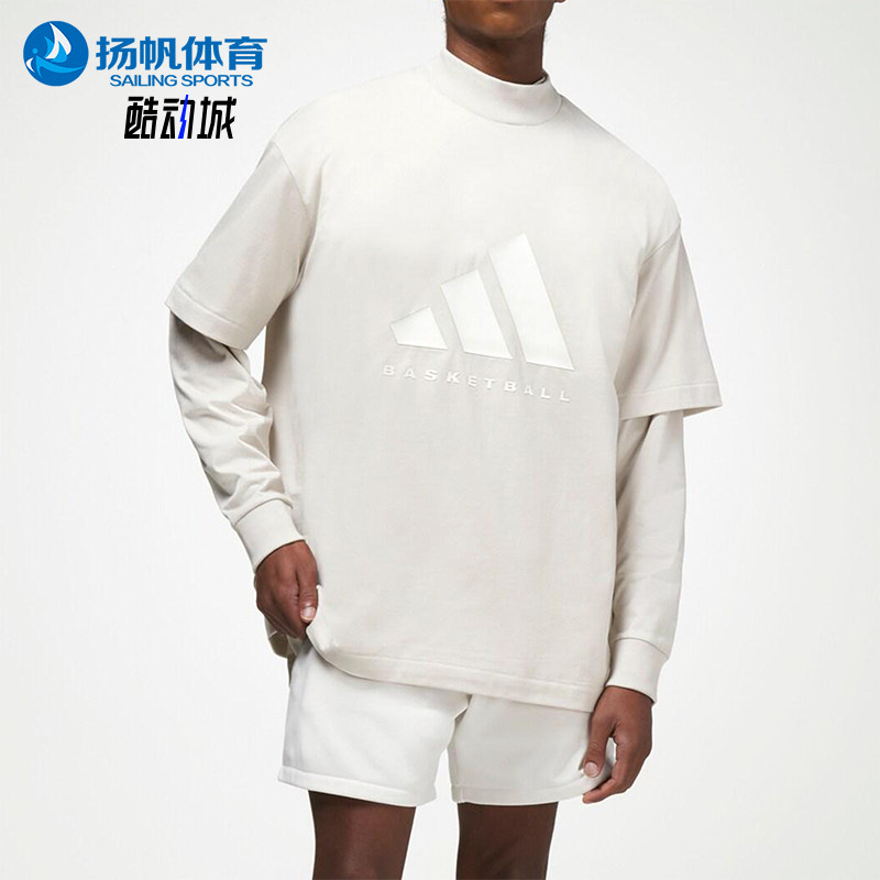 Adidas/阿迪达斯官方正品夏季款男女简约宽松舒适针织休闲短袖