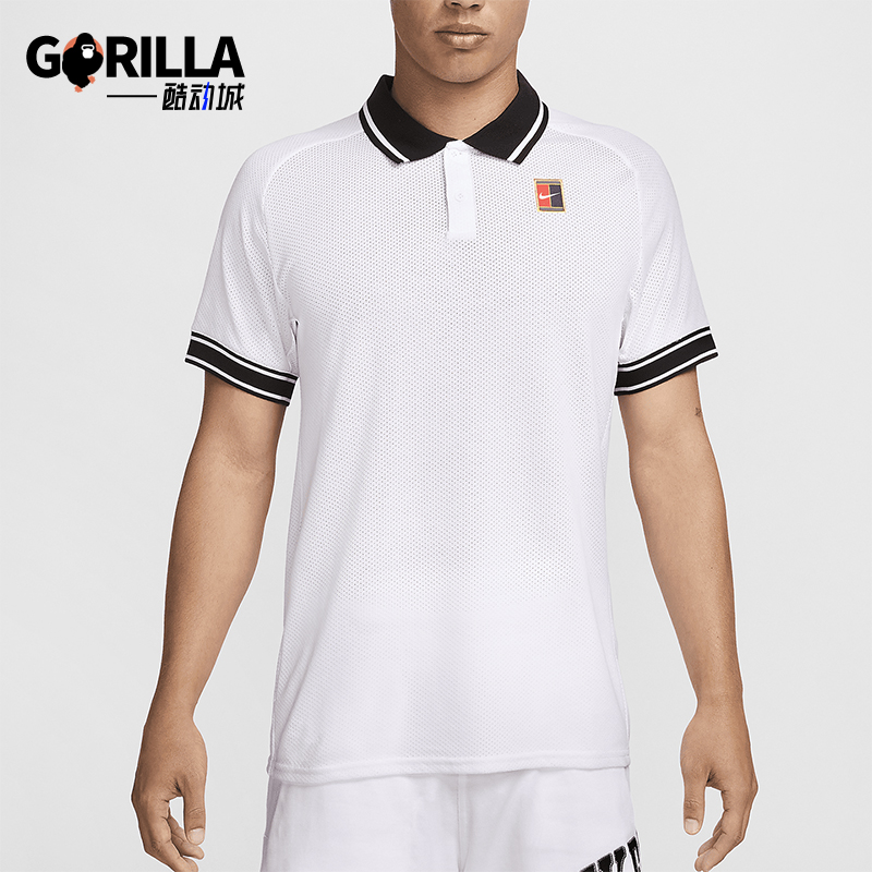 Nike/耐克正品Court Heritage男士翻领经典网球运动T恤FQ2102-100