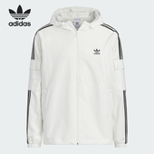 三叶草男女同款 Adidas 阿迪达斯正品 休闲三条纹梭织外套KB1944