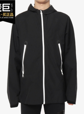 Adidas/阿迪达斯正品 三叶草 男子黑色防风衣连帽夹克外套 BR4146