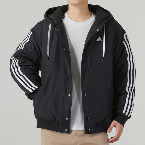 阿迪达斯男士运动休闲棉服