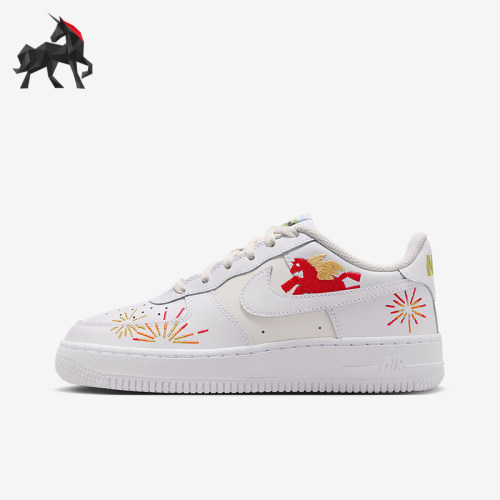 Nike/耐克正品Air Force 1 GS女子大童休闲低帮运动鞋IQ1133-111