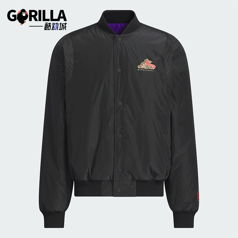 Adidas/阿迪达斯正品BB LNY PD JKT男士双面穿棉服外套JM5670