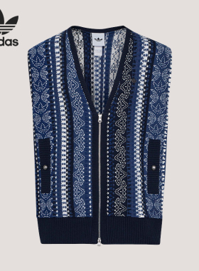 Adidas/阿迪达斯正品三叶草男女宽松经典时尚休闲针织马甲KU6909