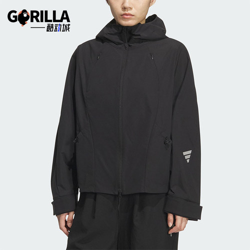 Adidas/阿迪达斯正品FOS FUTURE女士连帽拒水梭织夹克外套KC2713