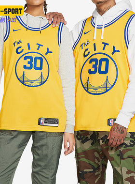 Nike/耐克正品库里勇士队30号男子篮球运动球衣BQ8109-729