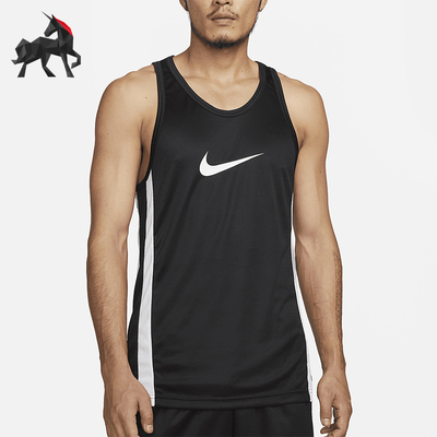 Nike/耐克正品2025秋季款男士无袖运动篮球拼接背心T恤DV9968-010