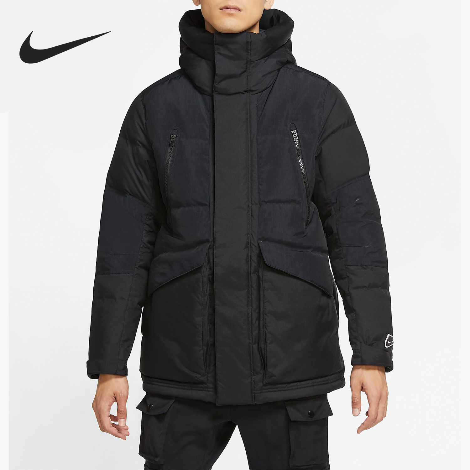 耐克男子连帽保暖运动羽绒服