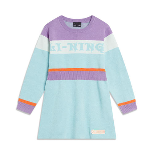 Lining/李宁正品秋季新款儿童运动生活系列时尚休闲连衣裙YSKT122