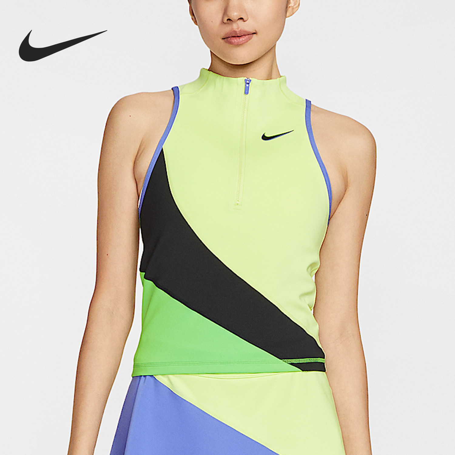 Nike/耐克官方正品春季女士时尚休闲日常网球背心T恤II2881-736