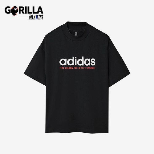 Adidas/阿迪达斯正品2025男士圆领运动休闲日常透气短袖KG8942