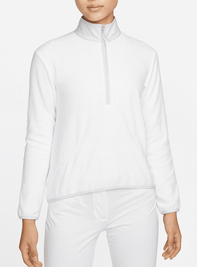 Nike/耐克正品2025新款女士摇粒绒长袖高尔夫上衣DA3237-100