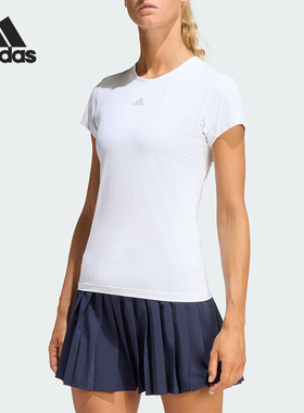 Adidas/阿迪达斯正品夏季女士透气网球运动轻盈柔软短袖T恤KE6181