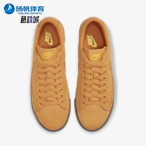 Nike/耐克正品Blazer新款女棕色软底简约经典复古板鞋AV9373-800