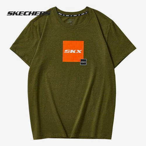 Skechers/斯凯奇正品新款男子宽松圆领透气短袖T恤L221M209