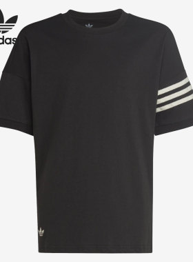 Adidas/阿迪达斯官方正品当季新款三叶草大童休闲短袖T恤 HK9701