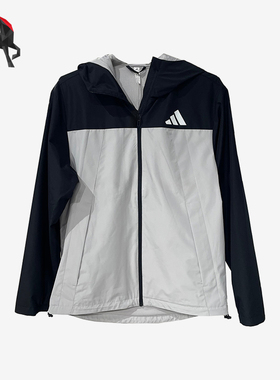 Adidas/阿迪达斯正品新款男女白藏青色休闲经典夹克外套IB7058