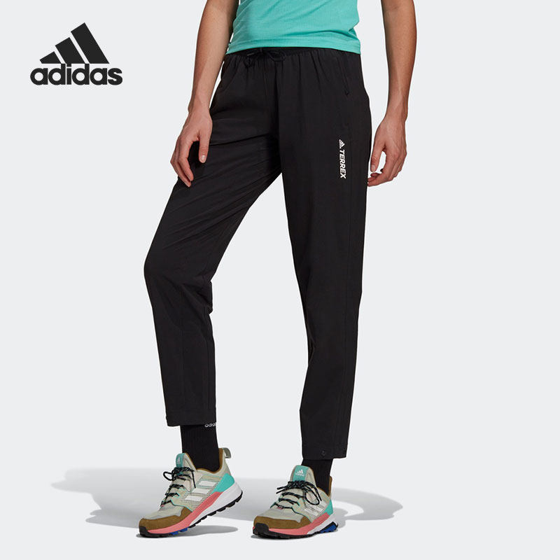 Adidas/阿迪达斯正品当季新款女子户外运动休闲系带长裤GI7176
