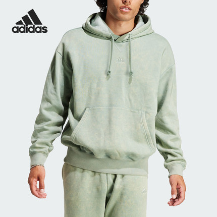 Adidas/阿迪达斯官方正品冬季新款男子加绒连帽休闲卫衣IK4279