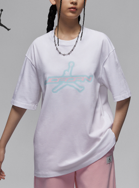 Nike/耐克正品JORDAN女士圆领宽松运动休闲短袖T恤HM4904-100