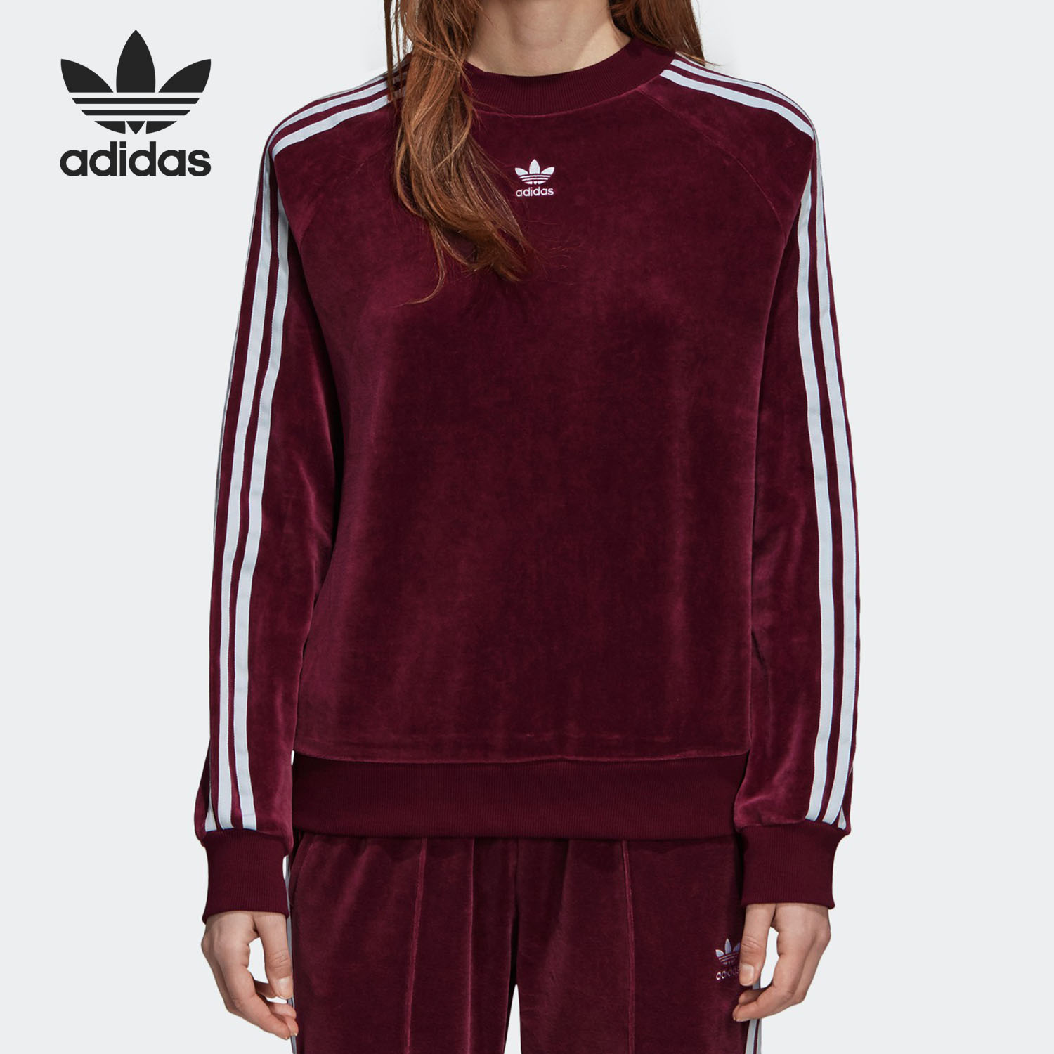 【S-国际码】阿迪达斯女卫衣套头卫衣 断码清仓