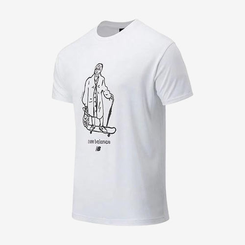 New Balance新百伦正品圆领男舒适休闲运动短袖T恤AMT03519-WT