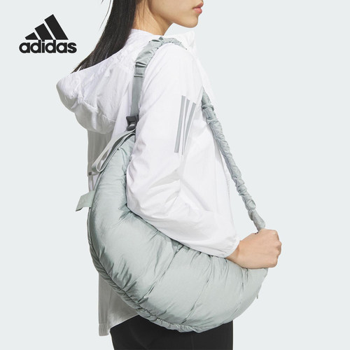 Adidas/阿迪达斯正品2026年春季女士经典收纳便携休闲挎包JZ2144